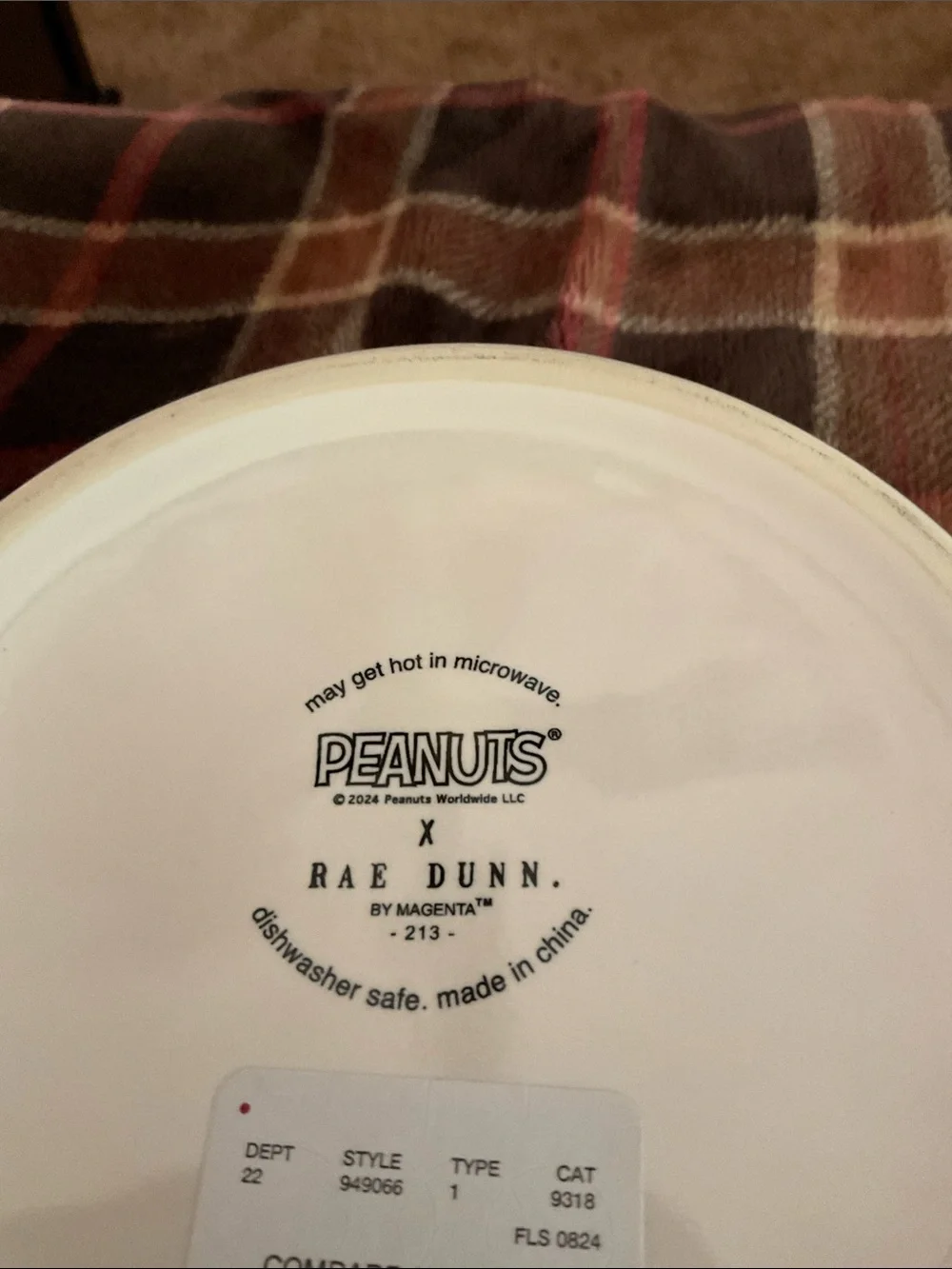 Rae Dunn White Peanuts x Rae Dunn Ceramic Collaboration Bowl
